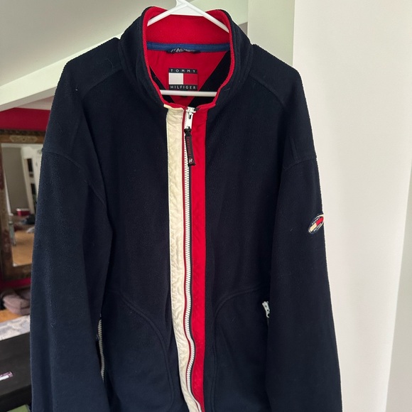 Vintage 90s Tommy Hilfiger fleece jacket - Picture 1 of 7